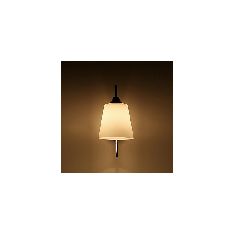 Applique da parete moderna contemporanea uplight in vetro E27 10x24 cm
