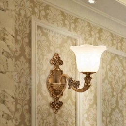 Applique da parete per interni classica in metallo con LED integrato 40x40 cm