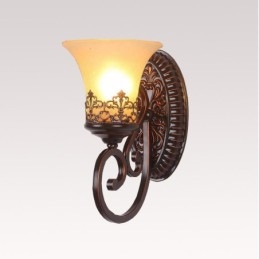 Applique da parete da interno in metallo stile rustico con LED integrato 31 x 16 x 24 cm