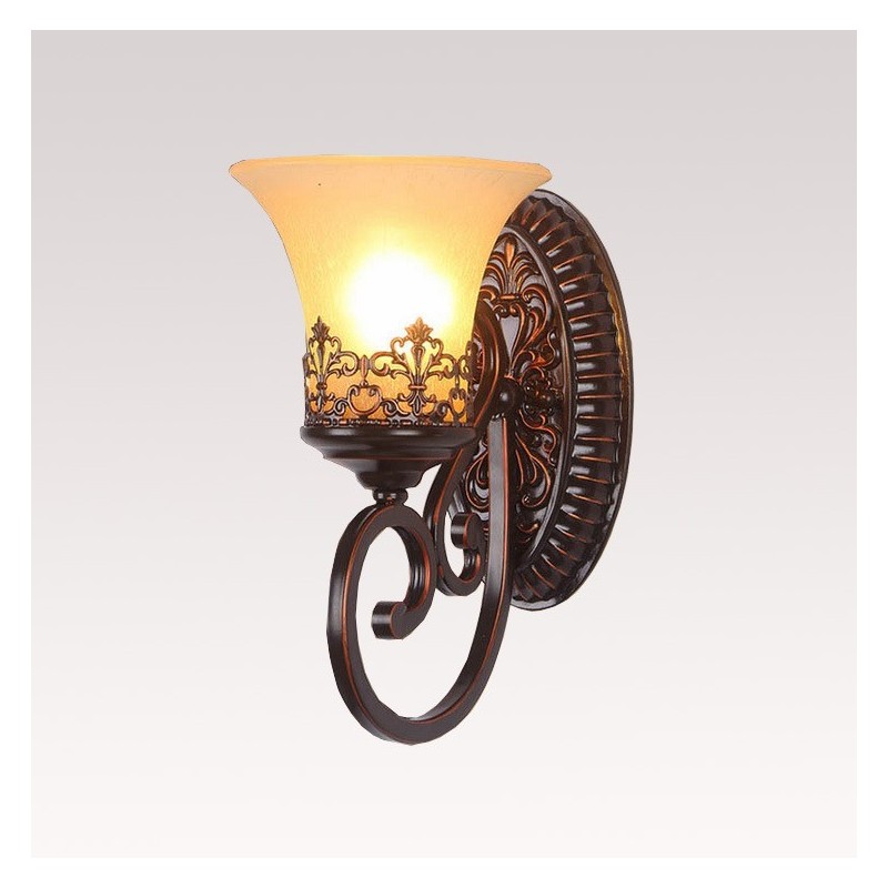 Applique da parete da interno in metallo stile rustico con LED integrato 31 x 16 x 24 cm