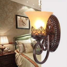 Applique da parete da interno in metallo stile rustico con LED integrato 31 x 16 x 24 cm