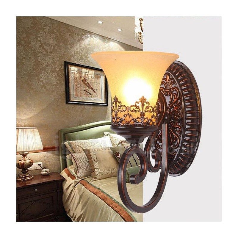 Applique da parete da interno in metallo stile rustico con LED integrato 31 x 16 x 24 cm