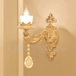 Applique da parete per interni classica in metallo con LED integrato 40x40 mm