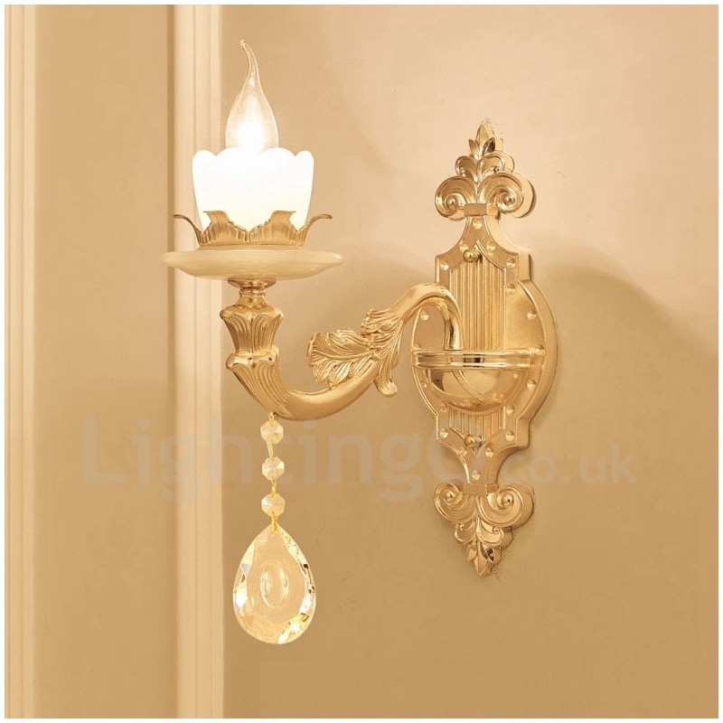 Applique da parete per interni classica in metallo con LED integrato 40x40 mm