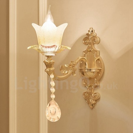 Applique da parete interna classica in metallo a candela LED integrato 40x40 cm