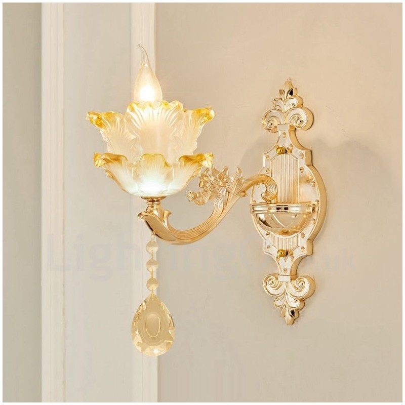 Applique da parete per interni classica in metallo con LED integrato 40x40 cm