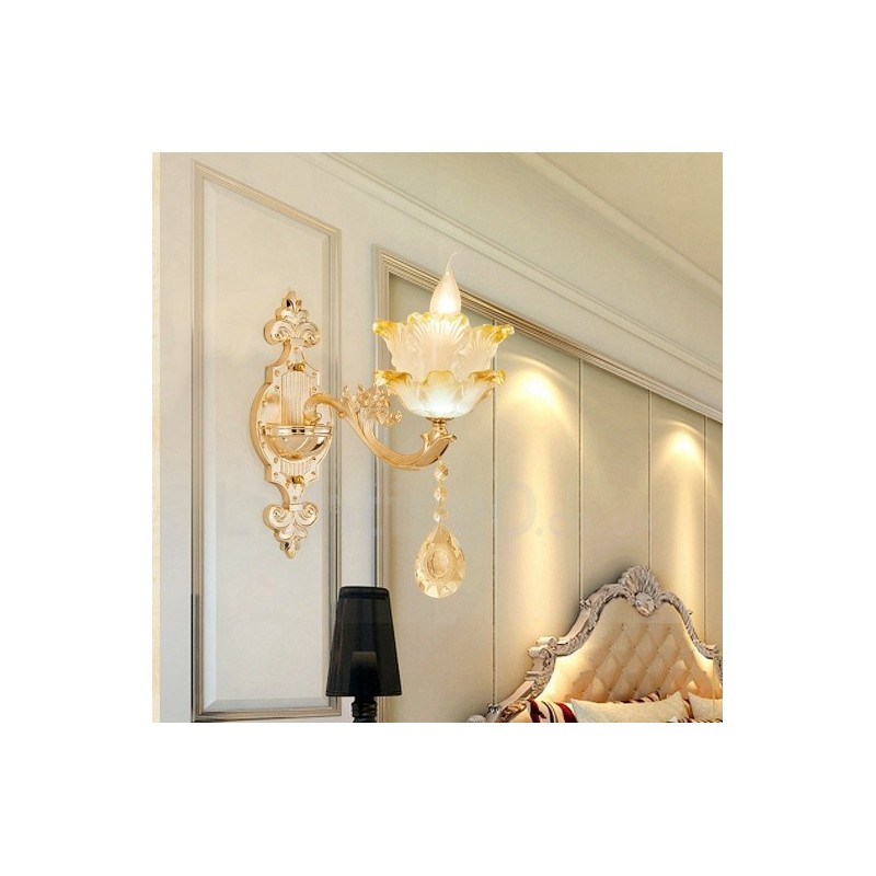 Applique da parete per interni classica in metallo con LED integrato 40x40 cm
