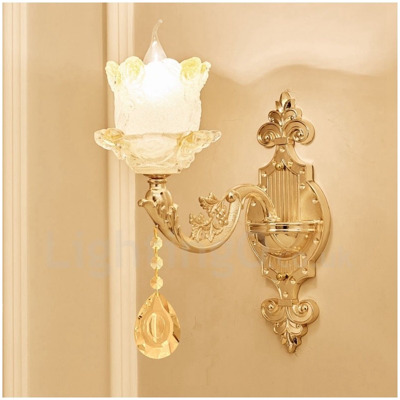 Applique da parete classica in metallo con LED integrato 40x40 cm