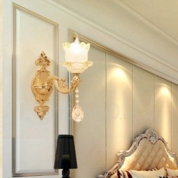 Applique da parete classica in metallo con LED integrato 40x40 cm