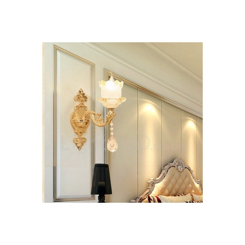 Applique da parete classica in metallo con LED integrato 40x40 cm