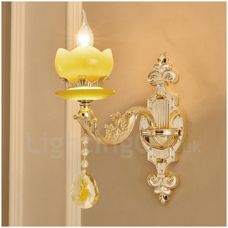 Applique da parete per interni classica in metallo con LED integrato 40x40 cm