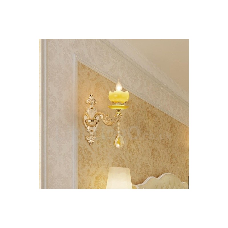 Applique da parete per interni classica in metallo con LED integrato 40x40 cm