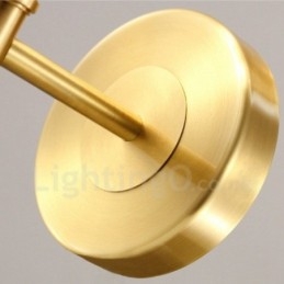 Applique da parete per interni classica in rame a luce singola 54 x 19 cm