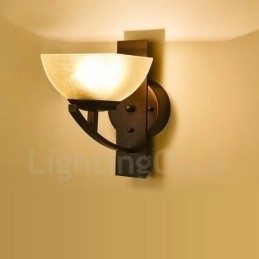 Applique da parete classica per interni a luce singola 18 x 26 cm LED integrato E27