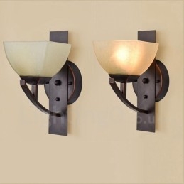 Applique da parete classica per interni a luce singola 18 x 26 cm LED integrato E27