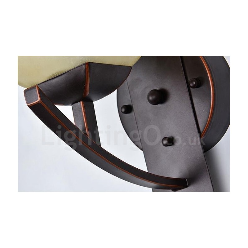 Applique da parete classica per interni a luce singola 18 x 26 cm LED integrato E27