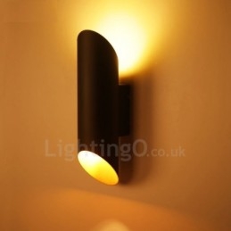 Applique da parete a filo moderna e contemporanea in alluminio nero/oro 40 cm