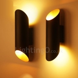 Applique da parete a filo moderna e contemporanea in alluminio nero/oro 40 cm