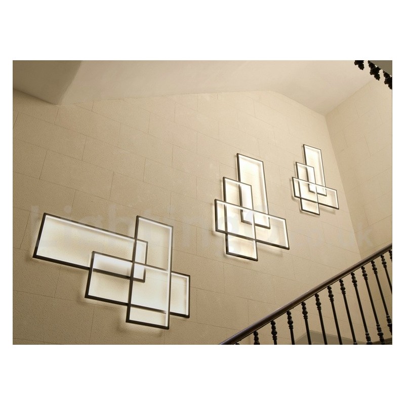 Lampada da soffitto moderna in alluminio verniciato, LED integrato dimmerabile con telecomando, 90 W, 22000 lm