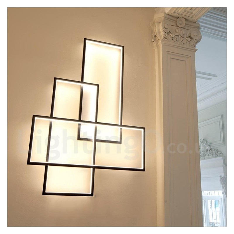 Lampada da soffitto moderna in alluminio verniciato, LED integrato dimmerabile con telecomando, 90 W, 22000 lm
