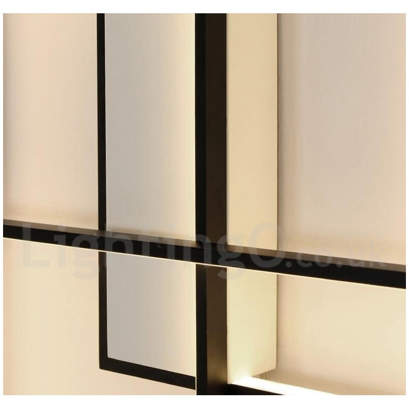 Lampada da soffitto moderna in alluminio verniciato, LED integrato dimmerabile con telecomando, 90 W, 22000 lm