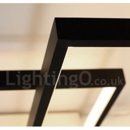 Lampada da soffitto moderna in alluminio verniciato, LED integrato dimmerabile con telecomando, 90 W, 22000 lm