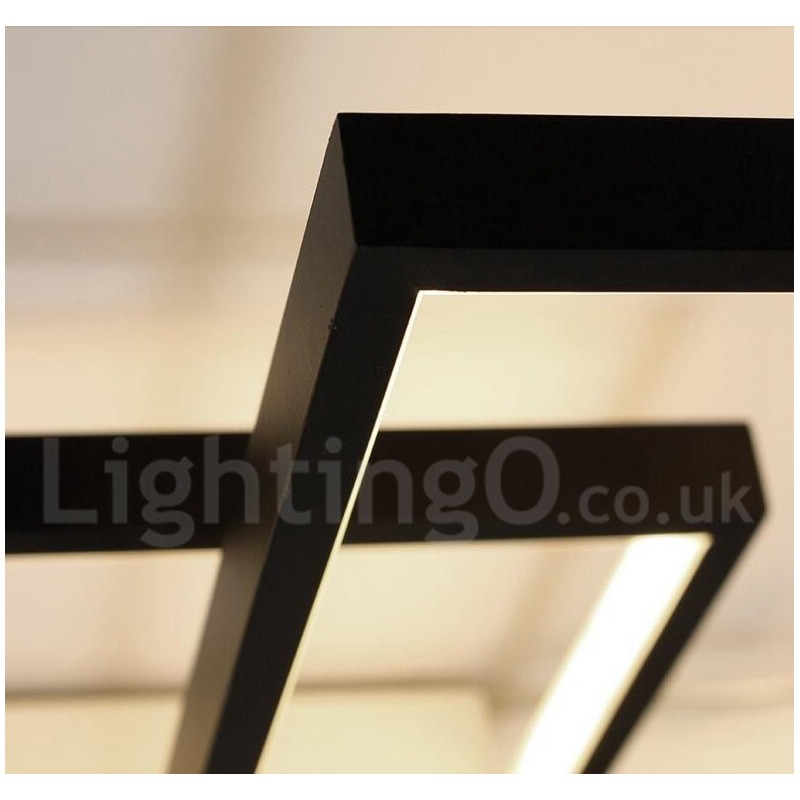 Lampada da soffitto moderna in alluminio verniciato, LED integrato dimmerabile con telecomando, 90 W, 22000 lm