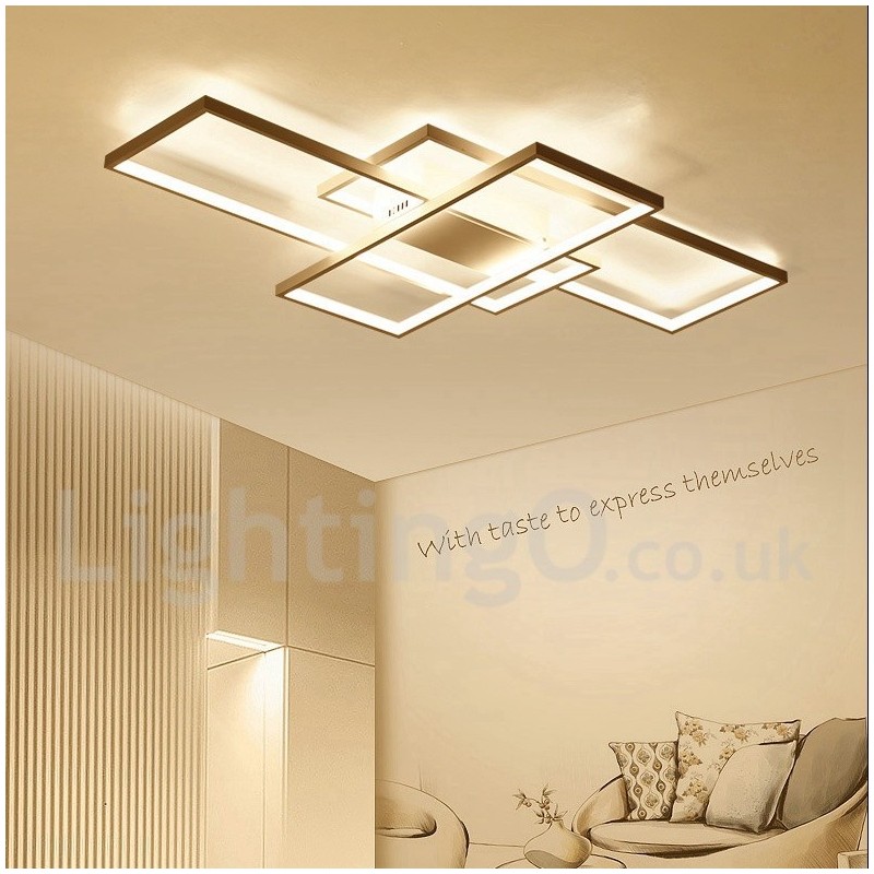 Lampada da soffitto a filo in alluminio moderna dimmerabile con telecomando 105 x 60 x 9 cm