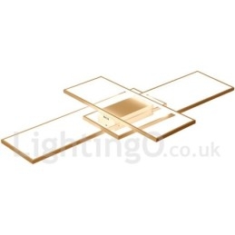 Lampada da soffitto a filo in alluminio moderna dimmerabile con telecomando 105 x 60 x 9 cm