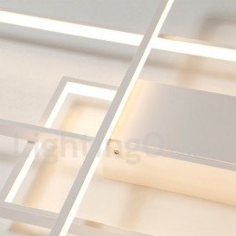 Lampada da soffitto a filo in alluminio moderna dimmerabile con telecomando 105 x 60 x 9 cm