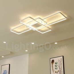 Plafoniera a LED in alluminio verniciato, montaggio a filo, dimmerabile con telecomando
