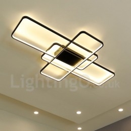 Plafoniera a LED in alluminio verniciato, montaggio a filo, dimmerabile con telecomando