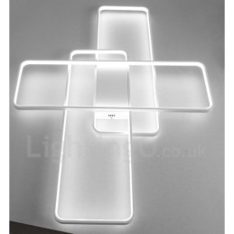 Plafoniera a LED in alluminio verniciato, montaggio a filo, dimmerabile con telecomando