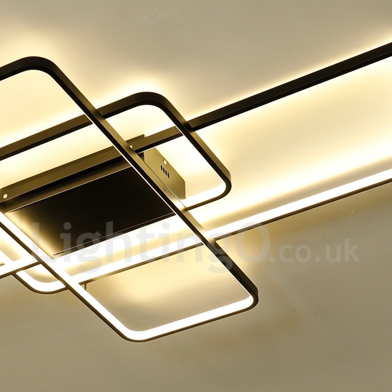 Plafoniera a LED in alluminio verniciato, montaggio a filo, dimmerabile con telecomando