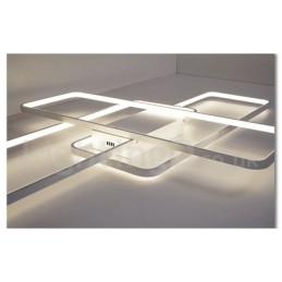 Plafoniera a LED in alluminio verniciato, montaggio a filo, dimmerabile con telecomando