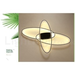 Lampada da soffitto ovale moderna in alluminio dimmerabile a filo per soggiorno e camera da letto
