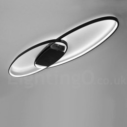 Lampada da soffitto ovale moderna in alluminio dimmerabile a filo per soggiorno e camera da letto