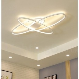 Lampada da soffitto ovale moderna in alluminio dimmerabile a filo per soggiorno e camera da letto