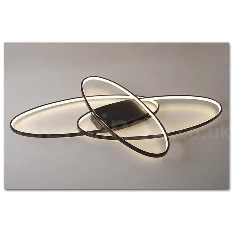 Lampada da soffitto ovale moderna in alluminio dimmerabile a filo per soggiorno e camera da letto