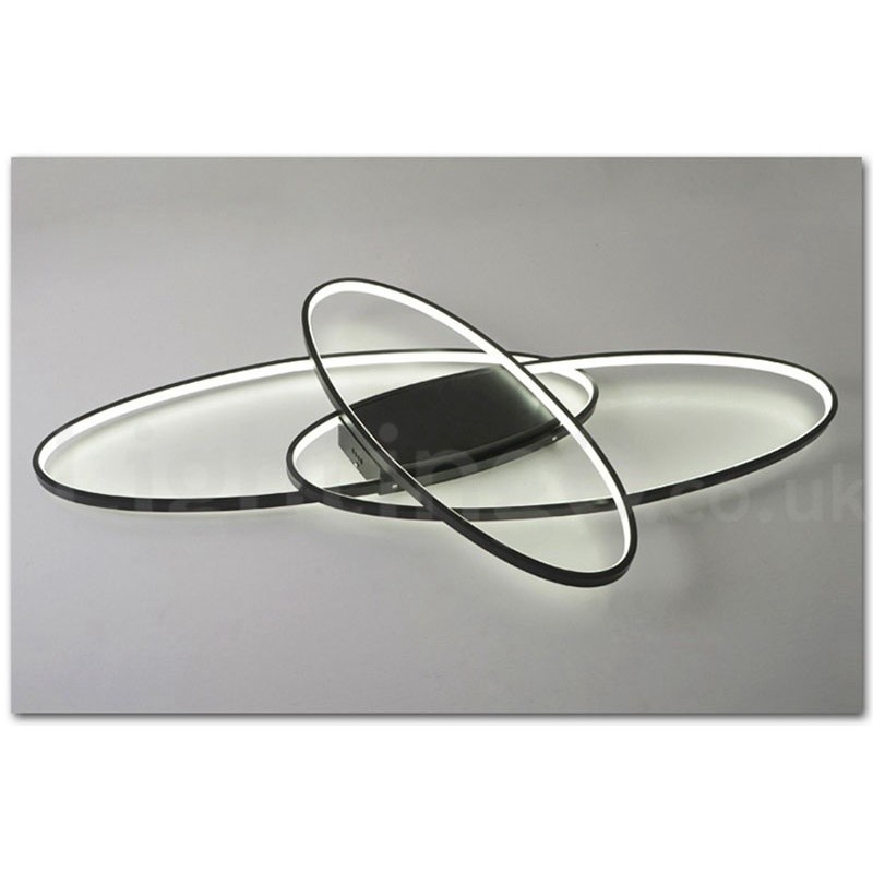 Lampada da soffitto ovale moderna in alluminio dimmerabile a filo per soggiorno e camera da letto