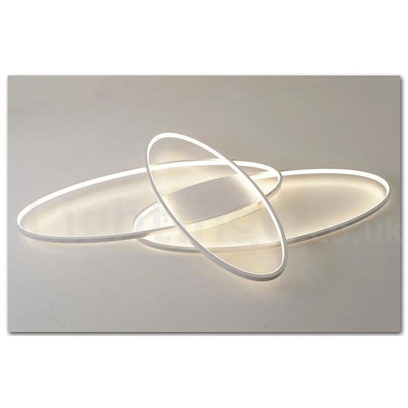 Lampada da soffitto ovale moderna in alluminio dimmerabile a filo per soggiorno e camera da letto