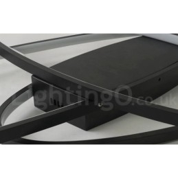 Lampada da soffitto ovale moderna in alluminio dimmerabile a filo per soggiorno e camera da letto