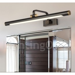 Applique da bagno per specchio in ottone con paralume in acrilico LED integrato