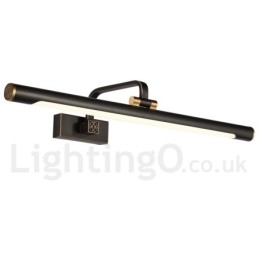 Applique da bagno per specchio in ottone con paralume in acrilico LED integrato