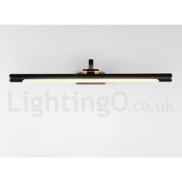Applique da bagno per specchio in ottone con paralume in acrilico LED integrato