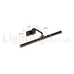 Applique da bagno per specchio in ottone con paralume in acrilico LED integrato