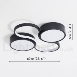 Lampada da soffitto LED dimmerabile in alluminio a filo, anche applique, 50 cm o 60 cm