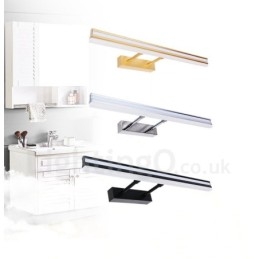 Lampada da specchio LED IP44 da bagno, applique su e giù con paralume in acrilico
