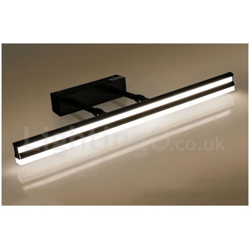 Lampada da specchio LED IP44 da bagno, applique su e giù con paralume in acrilico