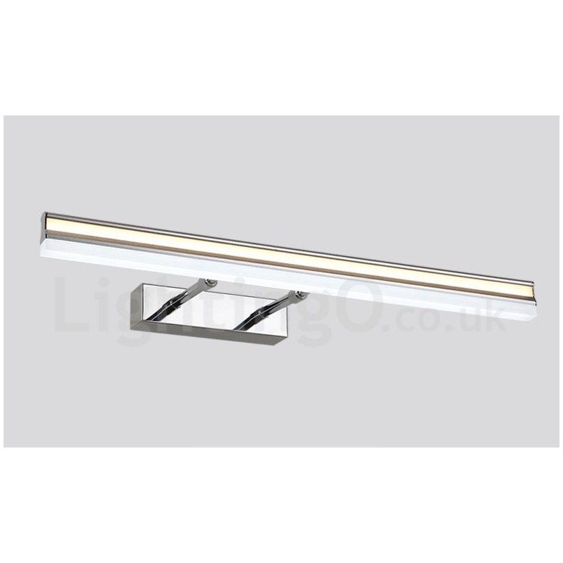 Lampada da specchio LED IP44 da bagno, applique su e giù con paralume in acrilico